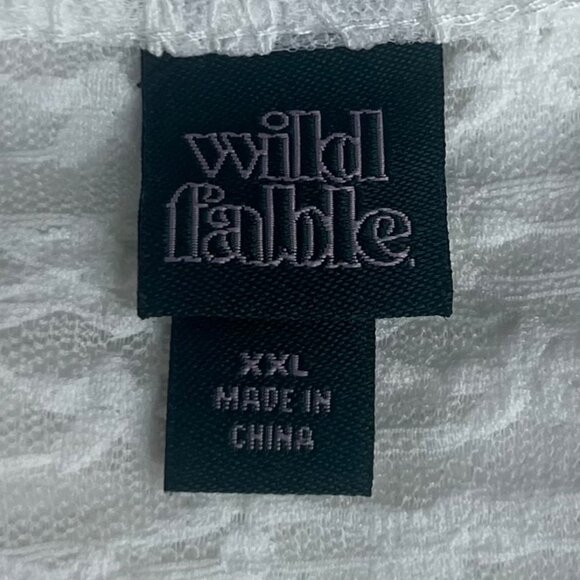 Wild Fable Womens Lace Corset Top Cropped Short Sleeves White Size XXL New - Picture 5 of 7